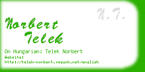 norbert telek business card